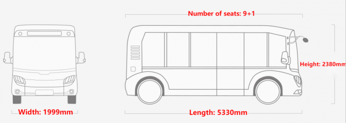 5.3 Meter reiner elektrischer Bus TEG6530BEV Großraumbus im Innenraum 0