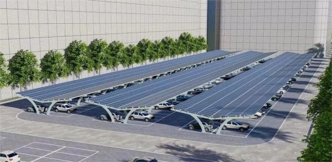 Parkplatz für Solarzellen für Elektrofahrzeuge mit Ladestütz 2 in 1 Ladelösung 2