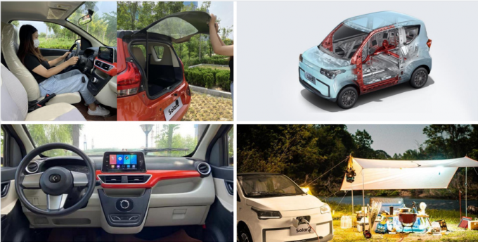 Sicherheit und Zuverlässigkeit Elektroauto Solar 2 Extrem niedrige Gebrauchskosten Auto 5